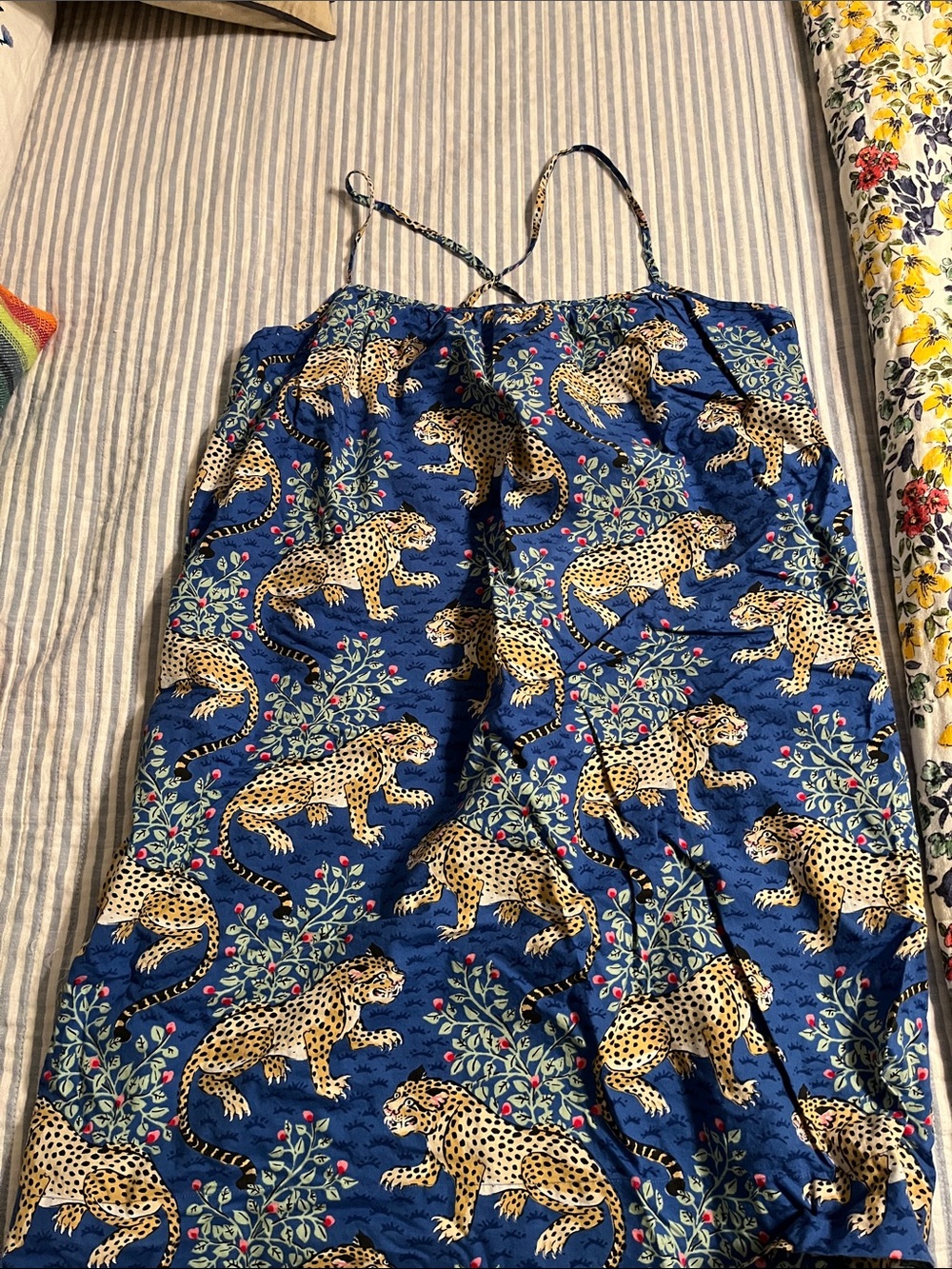 Printfresh Royal Blue Leopard & Floral Sleep Cami